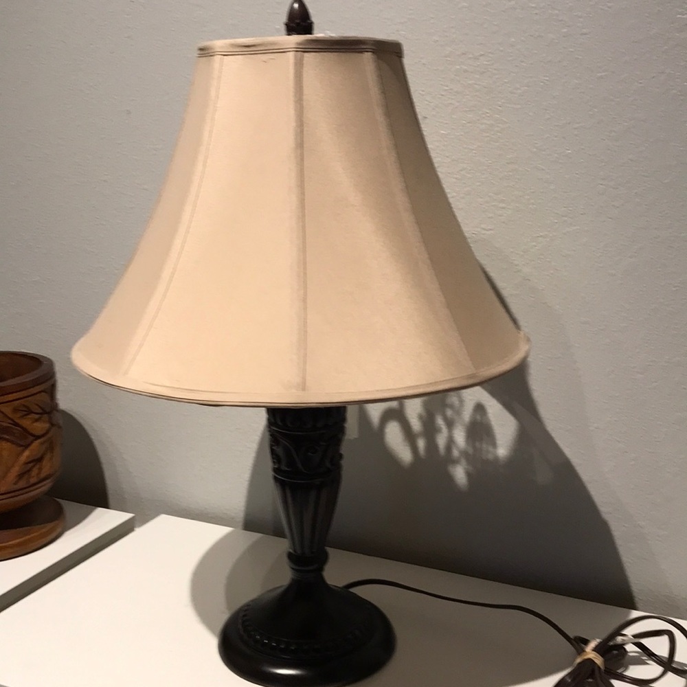 Accent Lamp Mid Century Beautiful Carved Dual Light Quality Details FINAL SALE